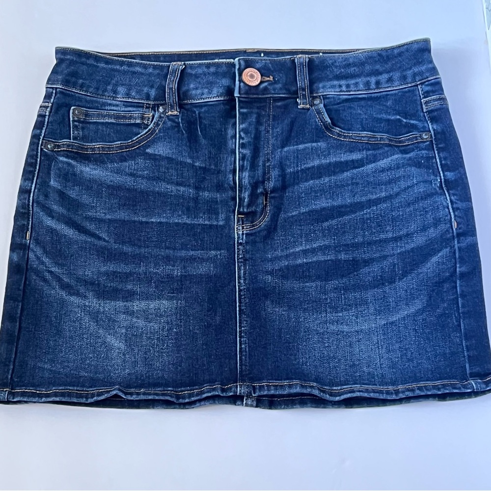 American Eagle Outfitters Dark Blue Denim Mini Skirt